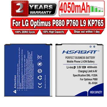 HSABAT Новый Аккумулятор 4050 мАч BL-53QH для LG Optimus P880 P760 L9 KP765 F160 F200 E0267 Аккумулятор для Телефона