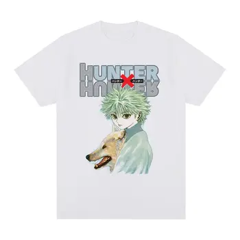 Hunter X Hunter Винтажная футболка Аниме Повседневная Хлопковая Новое поступление Летняя Мужская футболка Новая Футболка Женские топы