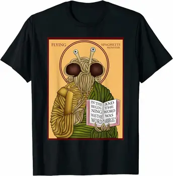 JHPKJFlying Spaghetti Monster Tee FSM, Пастафарианская футболка Премиум-класса Из Хлопка С коротким рукавом И Круглым вырезом, Мужская футболка, Новая S-3XL