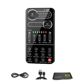 K9 Mini Voice Changer 12 различных эффектов для изменения голоса 3,5 мм для игр, песен, телефона, прямых трансляций, подарков для мальчиков