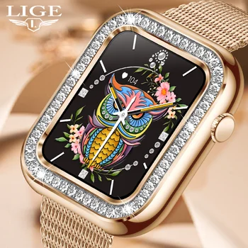 LIGE Смарт-часы Женские Цифровые Часы Bluetooth Call Smartwatch для iOS Apple iPhone и Android Xiaomi HUAWEI Samsung Phone