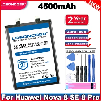 LOSONCOER 4500 мАч HB466485EEW Аккумулятор Для Huawei Nova 8 SE Nova 8 Pro Аккумулятор Для Мобильного Телефона Huawei Nova 8Pro Nova 8SE