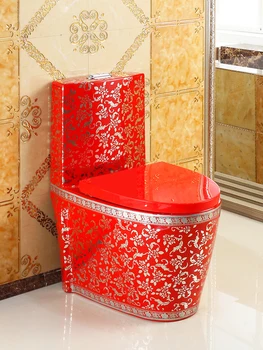 Pumping China Red Personality Красный туалет Super Swirl, экономящий воду, с защитой от запаха, цветной туалет для плавания, спа-бассейн Mueble Lavadora