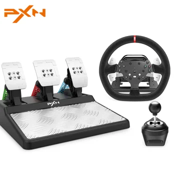 PXN V10 Игровой Симулятор Гоночного Рулевого управления Рулевое Колесо Volante 270/900 Вращения с Зажимами для ПК / PS4 / Xbox One / Xbox Series X/S