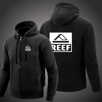 Reef 2023 Мужская Новая Куртка С длинными рукавами На Молнии Высокого Качества, Удобная Однотонная Верхняя Одежда, Спортивные Костюмы, Пальто С капюшоном, Пуловеры, Топы