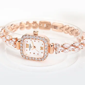 Sdotter Роскошные женские часы со стразами, женские классические часы-браслет из розового золота, женские женевские часы reloj mujer