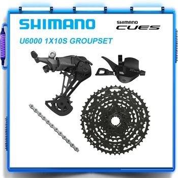 SHIMANO CUES 10S U6000 MTB 1X10 Speed Groupset 10V Переключатель Переключения передач 10S 11-48T Кассета K7 4kit Оригинальные Запчасти для велосипеда