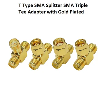 SMA-JKK SMA-KKK T-образный SMA-разветвитель RP-SMA Штекерно-двойной RP-SMA Женский Тройной Тройник Адаптер RF Коаксиальный Адаптер 3-полосный