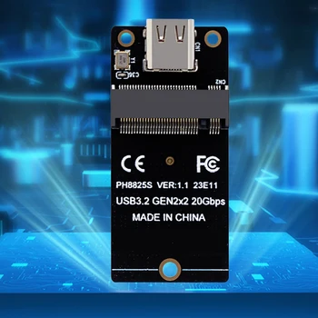 SSD-адаптер M.2 к Type C USB3.2 Gen2x2 Плата преобразования NVME 20 Гбит/с Плата Адаптера ASM2364 2000 Мбит/с для SSD 2230/42/60/80