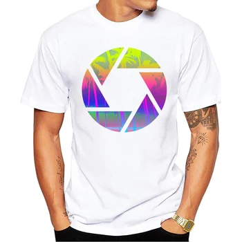 TEEHUB Vocation Capture Летняя мужская футболка с геометрическим принтом в виде круга, футболки с коротким рукавом, Harajuku Tee