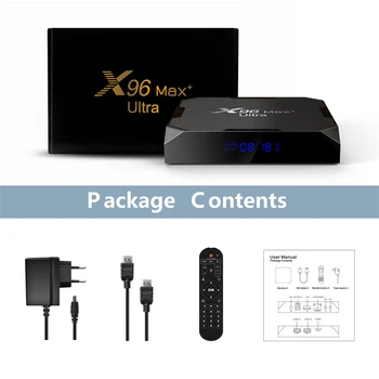 TV Box X96Max Plus Ultra Android 11 4GB 32G 64GB Smart TVBox Amlogic S905X4 8K Двойной телевизор Wifi AV1 BT 5G Медиаплеер Телеприставка