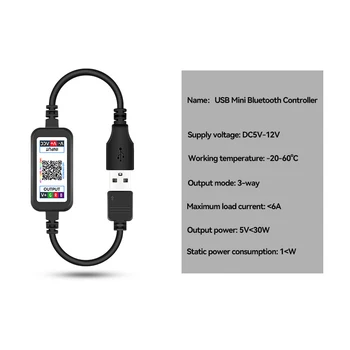 USB Mini Bluetooth Контроллер Совместимый светодиодная лента DC5V 12V 5050 Регулятор яркости ленты