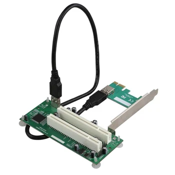 USB-кабель Настольный PCI-Express, карта адаптера PCI-E к PCI, карта расширения Pcie к двум слотам Pci, конвертер дополнительных карт USB 3.0