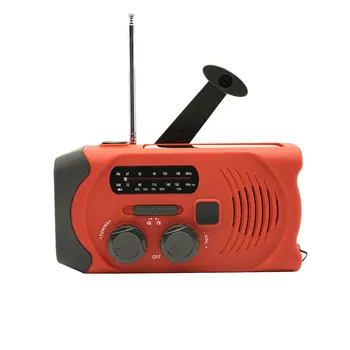 Аварийное радио Светодиодный фонарик Зарядное устройство для мобильного телефона Power BanK Survival Am Fm WB NOAA Рукоятка Радиоприемника солнечной погоды SOS-сигнализация