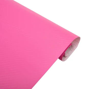Автомобильная Розовая Виниловая наклейка из углеродного волокна, аксессуары для интерьера, Панель управления 50x12 дюймов, панель приборов, Сменная Декоративная наклейка