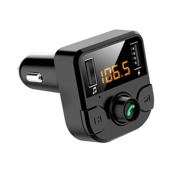 Автомобильное Двойное USB-Зарядное Устройство Bluetooth 5 0 Со Светодиодным Экраном С Шумоподавлением MP3-Плеер Громкой связи Автомобильный Комплект FM-Передатчик