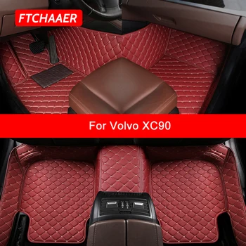 Автомобильные коврики FTCHAAER на заказ для Volvo XC90, автоаксессуары, коврик для ног