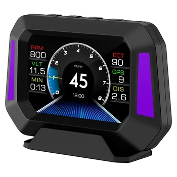 Автомобильный HUD Головной дисплей Цифровой датчик Системы OBD GPS Градиентометр Скорости автомобиля Автоматический Диагностический инструмент Автомобильный Спидометр