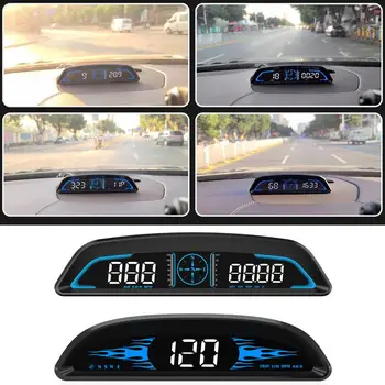 Автомобильный Головной дисплей Автомобильный головной дисплей высокой четкости Цифровой автомобильный головной дисплей Проекция GPS на лобовое стекло Спидометр С