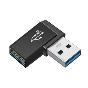 Адаптер Type-C К USB 3.0, Адаптер USB3.0 К USB3.0, 90-градусные Зарядные Адаптеры Для быстрой передачи видео / аудиосигнала