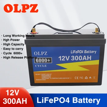 Аккумулятор LiFePO4 12V 300AH Встроенный в Блок Литий-железо-фосфатных элементов BMS Для Замены Большей части резервного источника питания Домашнего хранилища энергии