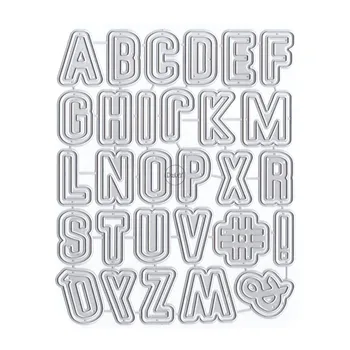Английские буквы DzIxY Shadow Штампы для резки металла для изготовления открыток Наборы штампов для тиснения бумаги Альбом 2023 Шаблоны Трафареты