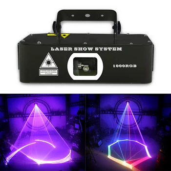 Анимационный RGB Лазерный Проектор со Сканирующим лучом 15 К/с, DMX Сценический DJ, Дискотека, Рождественское шоу, Свет