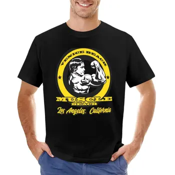 Арнольд Шварценеггер, Венис Бич, Мускульная пляжная футболка, мужские футболки с коротким рукавом, хлопковые