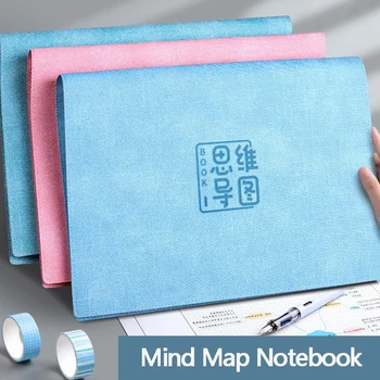 Блокнот Mind Map формата А4 В5 с сеткой на день, неделю, месяц, планировщик, повестка дня, расписание, Блокнот, сменная бумага, школьные канцелярские принадлежности