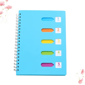 Блокнот на боковой спирали, цветной плотный блокнот, бумага на подкладке, школьные принадлежности для дневника, дневник путешествий (синий среднего размера формата А5)