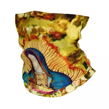 Богоматерь Гваделупская, Мексиканская Гетра Девы Марии, Мужская Женская Солнцезащитная маска для лица, зимняя католическая бандана, шарф для езды на велосипеде