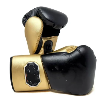 Боксерские перчатки Pro Sparring-18 унций-черный/золотой