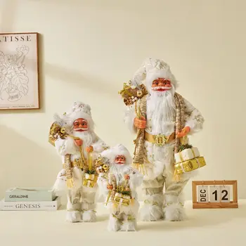 Большие Куклы Санта Клауса Рождественские Подвески 2023 Веселая Рождественская Елка Декор для Дома Дети Naviidad Подарки Noel Подарки Natal