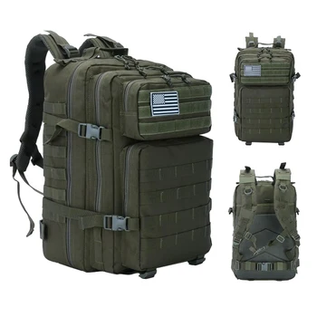 Большой емкости Водонепроницаемый Военный Открытый Камуфляжный Походный рюкзак Molle Bag Охотничья сумка Рюкзак тактического снаряжения 45Л
