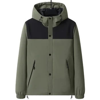 Брендовая модная мужская куртка с капюшоном, водонепроницаемая ветрозащитная ветровка, уличные пальто Унисекс, Размер M-5XL