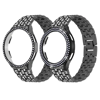 Бриллиантовый Ремешок Для часов + Защитный чехол * 2 Для Samsung Galaxy Watch 4/5 44 мм 40 мм Ремешок Для Galaxy Watch 4 Классические Браслеты 46 мм 42 мм