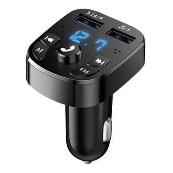 Быстрое автомобильное зарядное устройство с двумя USB, Bluetooth-совместимый музыкальный плеер MPS, FM-передатчик