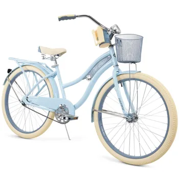Велосипед Huffy, Nel Lusso Classic Cruiser с рамой идеальной посадки, женский, светло-голубой, 26 дюймов