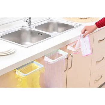 Вешалки для мешков для мусора Подвесные держатели для хранения в кухонном шкафу, подставка для крышки багажника, вешалка для полотенец для мешков для мусора