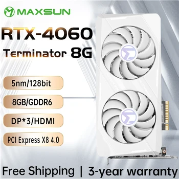 Видеокарты MAXSUN RTX 4060 Terminator 8G GDDR6 GPU 128bit PCI Express 4.0 x8 Игровая видеокарта Компоненты настольного компьютера