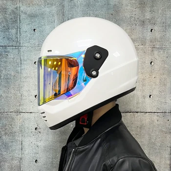 Винтажный мотоциклетный шлем ORZ, сертифицированный 3C, полный шлем, мужской мотоциклетный защитный шлем, женский для верховой езды, Китай-Шикарный Анти-туман