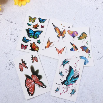 Временные татуировки с цветами на 16 листах для детей, водонепроницаемые детские наклейки в смешанном стиле для вечеринки