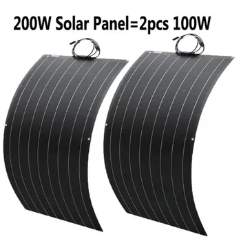 гибкая солнечная панель мощностью 2x100 Вт, гибкая солнечная панель мощностью 200 Вт из материала ETFE