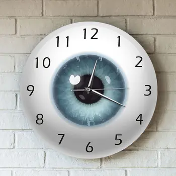 глазное яблоко с косметическим контактом Зрачок Основной прицел Офтальмологические настенные часы без звука, новинка в магазине оптических товаров, настенные часы-новинка