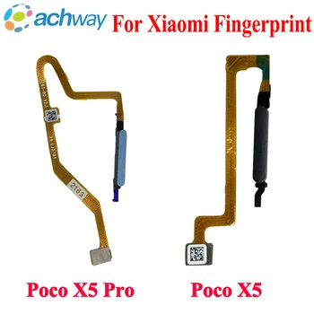 Датчик отпечатков пальцев Кнопка Home Гибкий кабель для Xiaomi Poco X5 Pro Запчасти для сенсорного сканера Xiaomi Poco X5 Cable