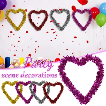 Декор стен в форме сердца в форме сердца на День Святого Валентина, Гирлянда, настенное украшение, вечеринка, разноцветные подвесные подвески, бесплатная доставка