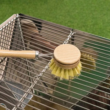 Деревянная кухонная щетка для чистки барбекю Инструмент для чистки кухни