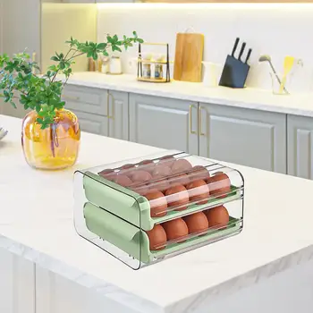 Держатель для яиц в холодильнике Компактный Прозрачный лоток для яиц Контейнер для хранения яиц Коробка для хранения свежих яиц в шкафу-кладовке