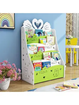 Детская книжная полка, простой стеллаж, экономичный книжный шкаф для студентов, стеллаж для хранения детских книжек с картинками в детском саду