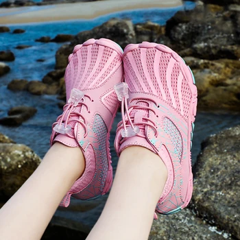 Детская пляжная обувь для плавания, нескользящая обувь для треккинга, Быстросохнущая Дышащая Износостойкая обувь для занятий фитнесом в помещении